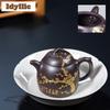 250ml Elegant Yixing Purple Clay Teapots Handmade Chemcut Plum Bossom Pot Raw Ore Mud Tea Maker Kettle Chinese Zisha Tea Set
