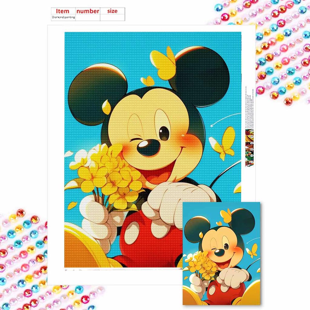 DIY Diamond Painting Mickey Mouse Cross Stitch Kit Mosaic Art Diamond Painting Full Circle Diamond Home Decoration