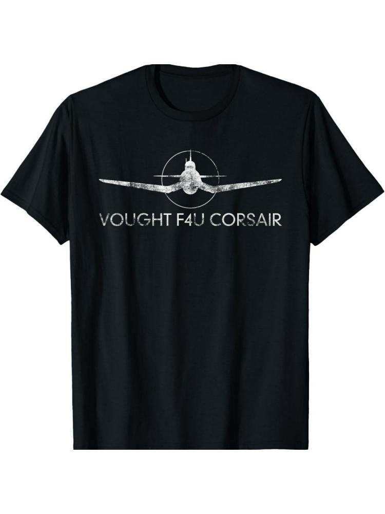 

F4U CORSAIR Aircraft pattern design -100% cotton summer short sleeve casual O-neck printed men s T-shirt. - Men s Summer Cott... S разноцветный