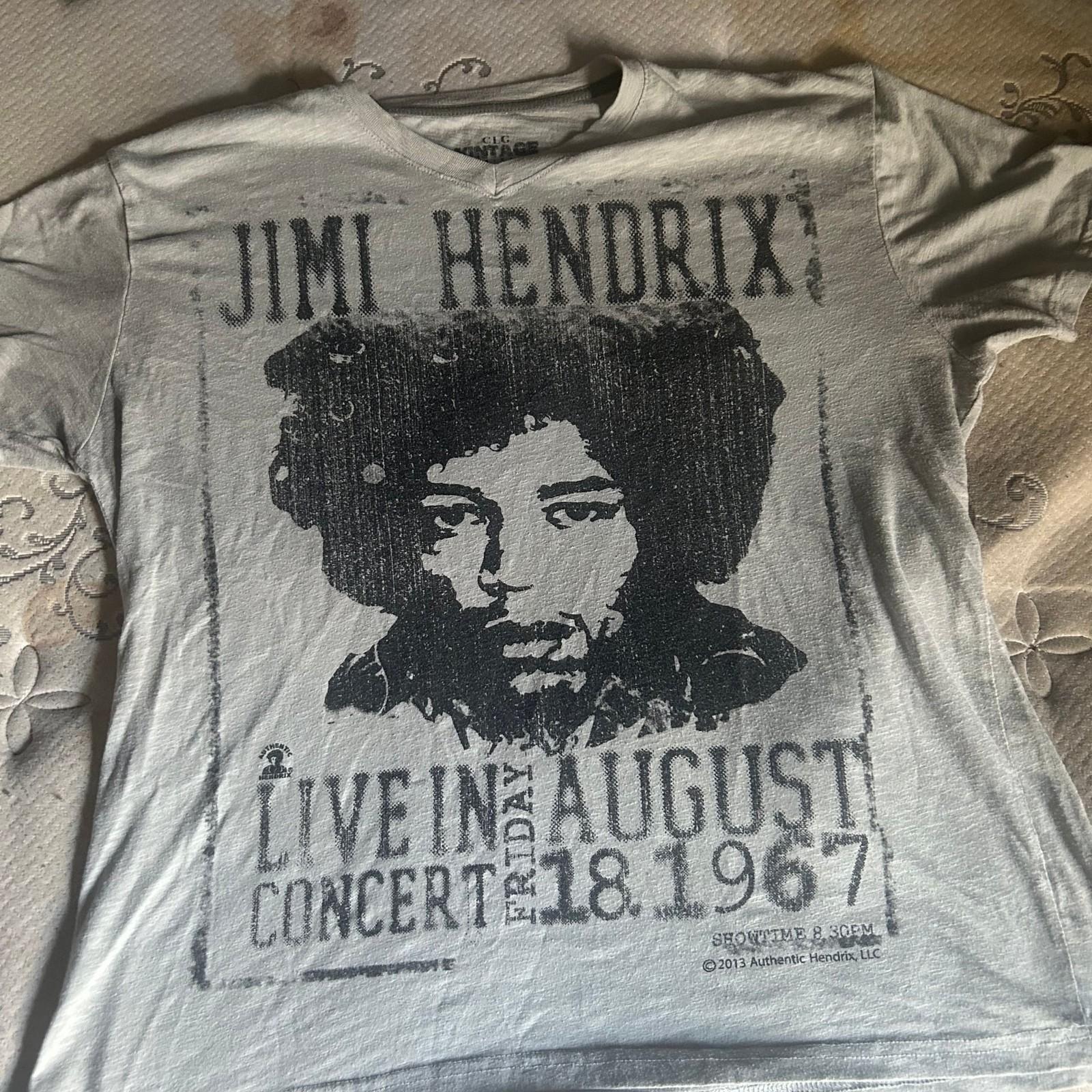 Jimi Hendrix Live in Concert 1967 Tee Shirt Vintage Outfitters Unisex T-Shirt XL