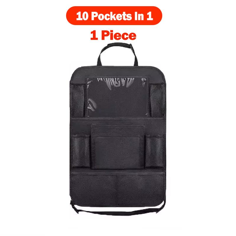 Car Seat Organizer Multi-functional Oxford Fabric Car Back Multi Pocket Storage Bag with Tablet Holder Protector for Kids