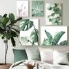 Tropical Plant Leaves Wall Art Canvas Paintings Rabbit Tails Grass and Flowers Posters and Prints Scandinavian Room Decoration