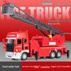 He Kai Toy Fire Truck: Large Alloy Model with Water Spray, Opening Doors, Sound and Light Effects.