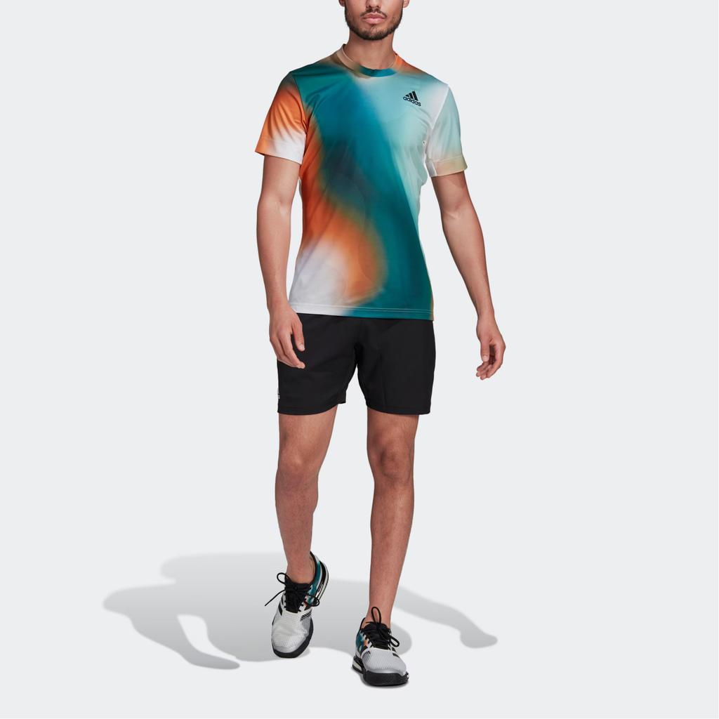 adidas T Shirt Men's White/Black/Han Jade White Water Duck Green H67123