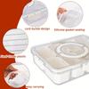 Multipurpose Divided Serving Tray with Secure Lid Handle Portable Charcuterie Platter Clear Snack Container for Party Entertaini