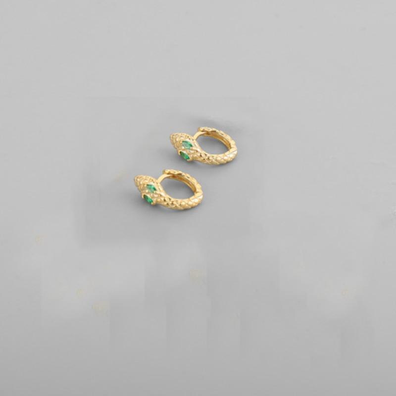 Fashion Snake-shaped Willow Leaf Chain Earrings - Unique and Versatile Ear Jewelry - Heart-shaped Round Beads Ear Decorations
