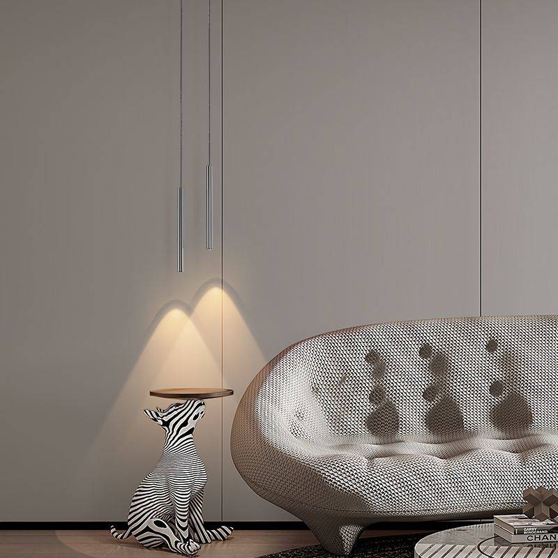 2024 New Minimalist LED Chandelier Modern Simple Line Lamp for Home Living Bedroom Bedside Bar Pendent Lights Furniture Luster