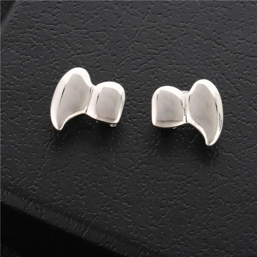 2 Stück/Set Doppel-Glänzende Zahnkappen Gold Silber Farbe Reißzähne Dental Grills Party Cosplay