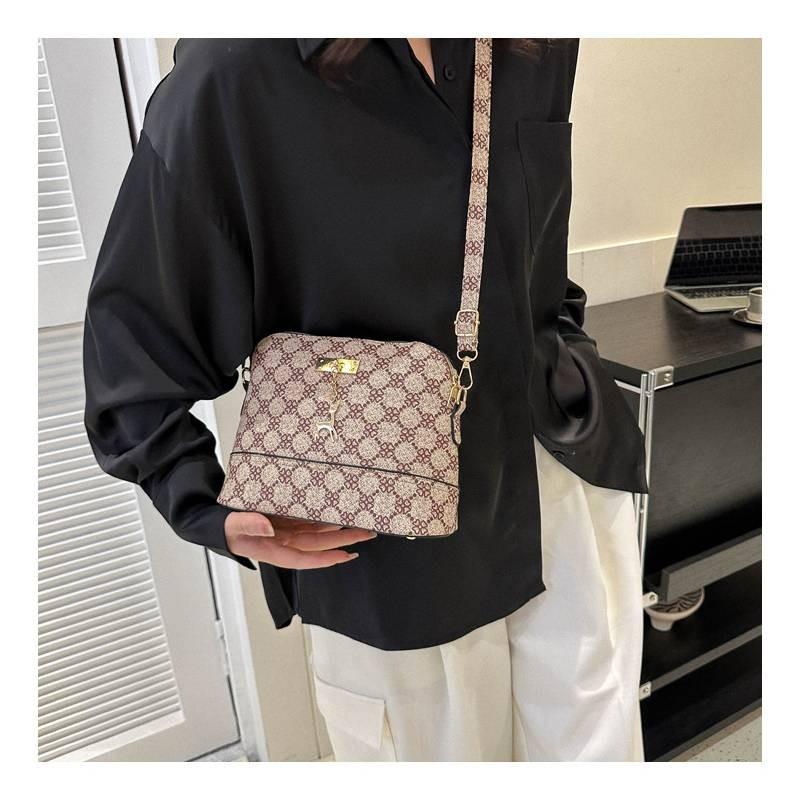 Stilvolle Pendler-Umhängetasche aus PU-Leder für Damen mit schickem Design in Khaki