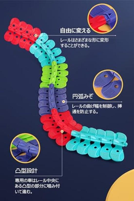 Educational toy car rail mini electric building blocks 3D puzzle DIY freely assembled girls boys children aged 6 8 popular birthday gift Christmas