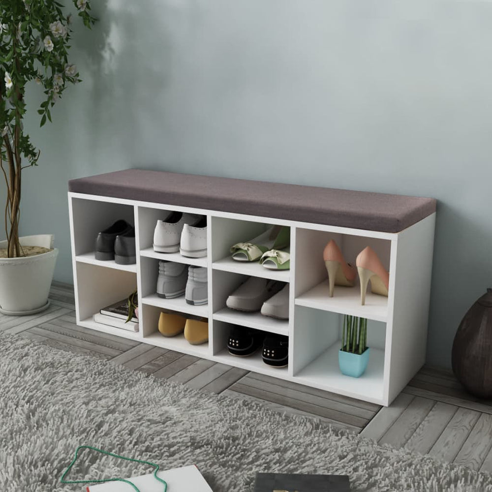 Banc de rangement à chaussures 10 compartiments