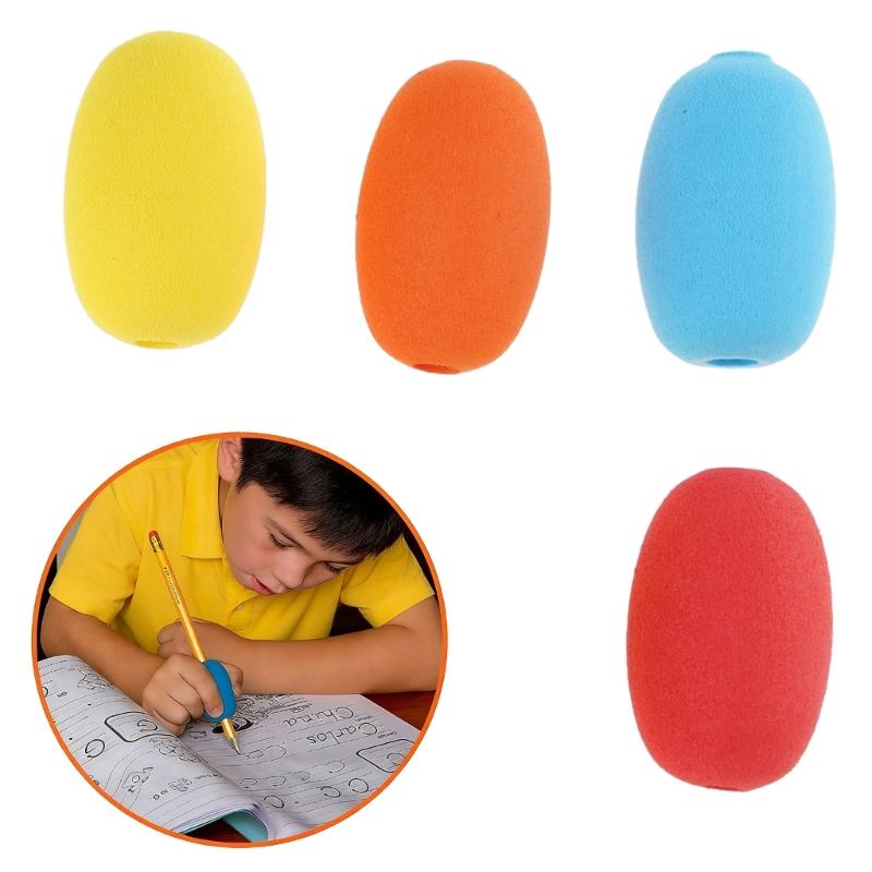 6Pcs Ergonomic Sponge Pen Grip Writing Aid Grip Foam Pencil Holder Grip for Right-Handed And Left-Handed Kid Preschooler