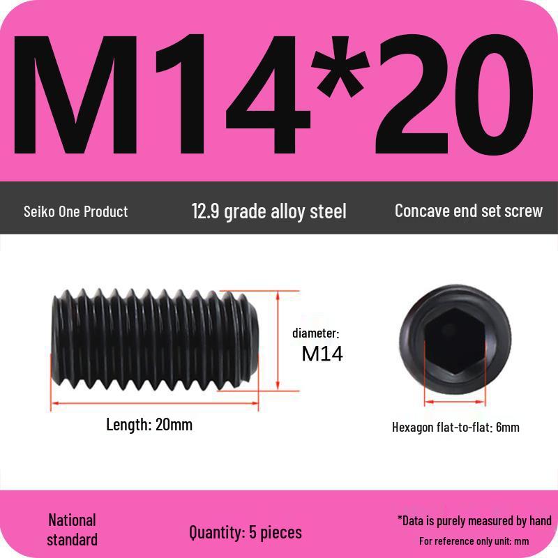 12.9 Grade Hex Socket Set Screw Grub Screw (M3-M12)