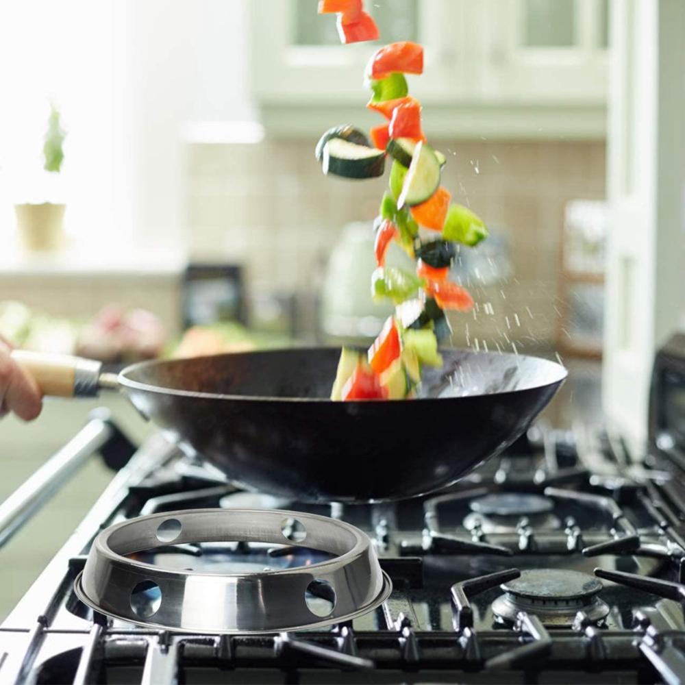 Home Gas Cooker Support Reversible Round Pan Stand Pots Holder Wok Ring Stove Rack