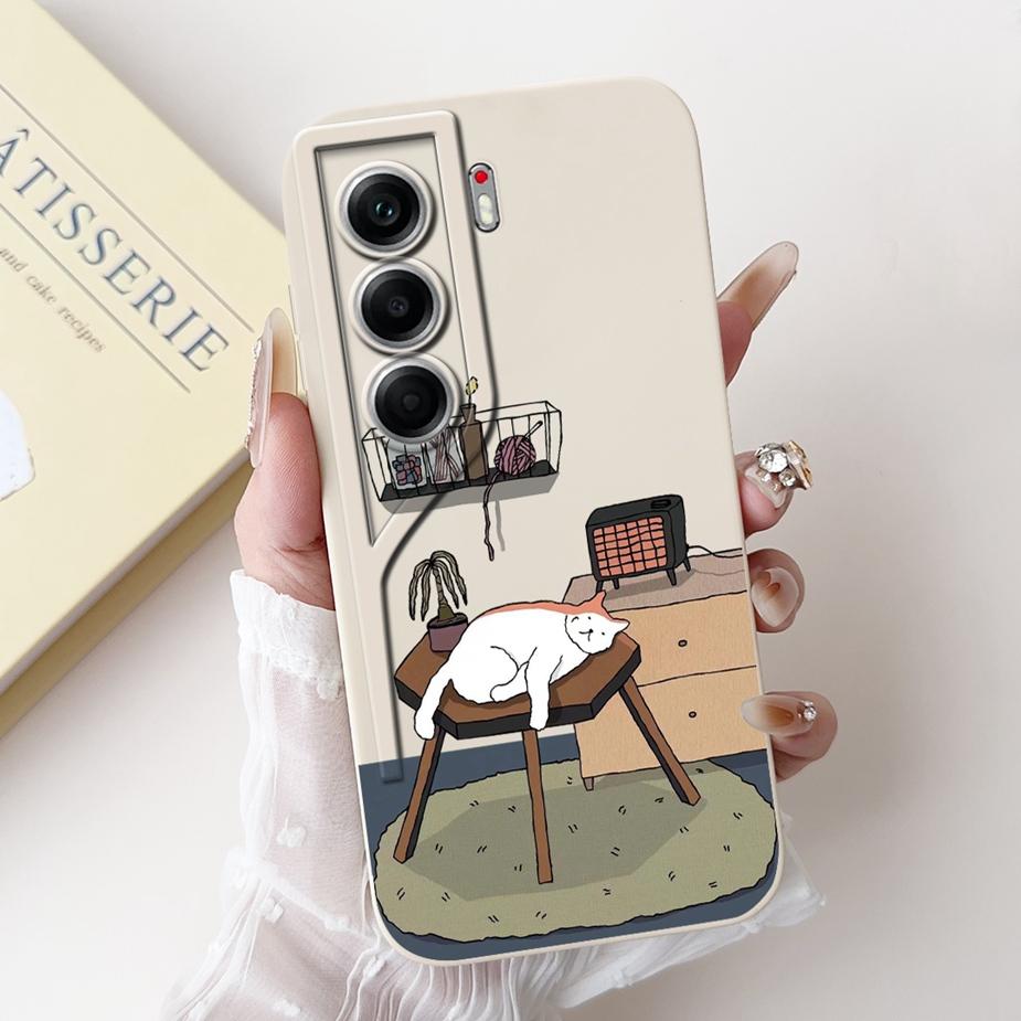 For Tecno Camon 40 CM5 Case Camon40 Pro 4G CM6 Cute Cat Astronaut Cartoon Cover Soft Silicone Case For Tecno Camon 40 Pro Fundas
