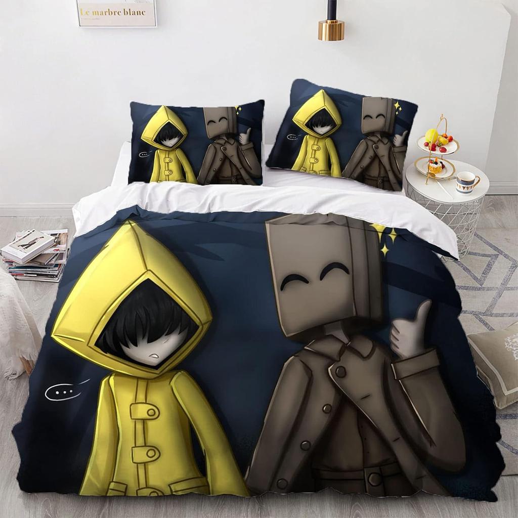 Game Nightmare Duvet Cover Pillowcase Little Nightmares Bedding Set Boy Girl Bedroom Decoration Children Gift Single Double Size