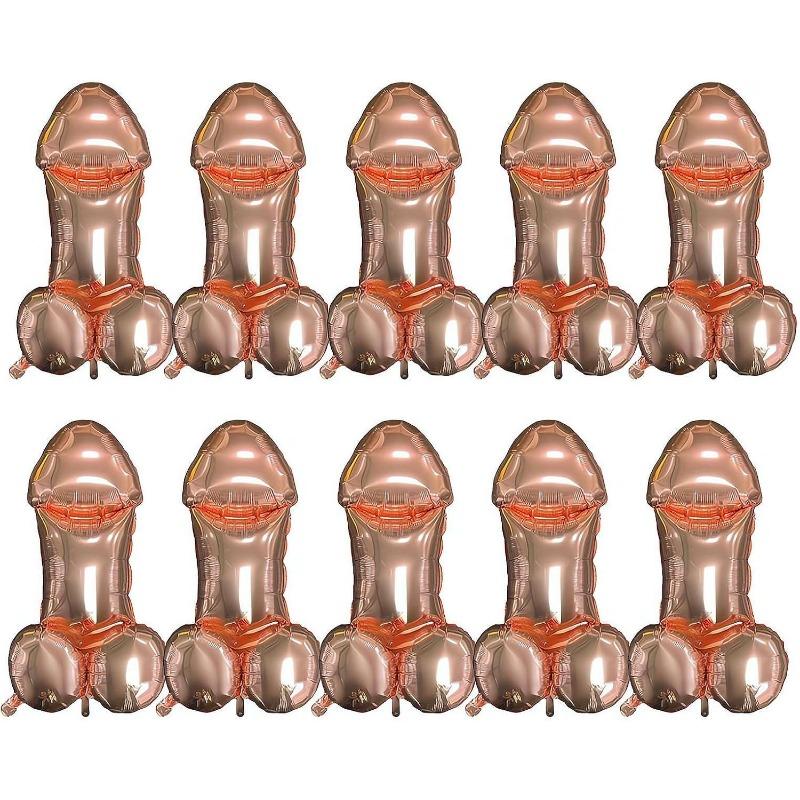 

Набор воздушных шаров для девичника, 10 шт., уникальный декор для свадебного душа, надувная игрушка для игр на девичнике, забавные подарки-приколы на помолвку 10pcs золотистый