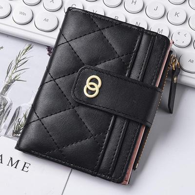 Monedero con Cremallera Elegante 2025: Cartera Compacta Estudiante y Dama con Múltiples Ranuras para Tarjetas