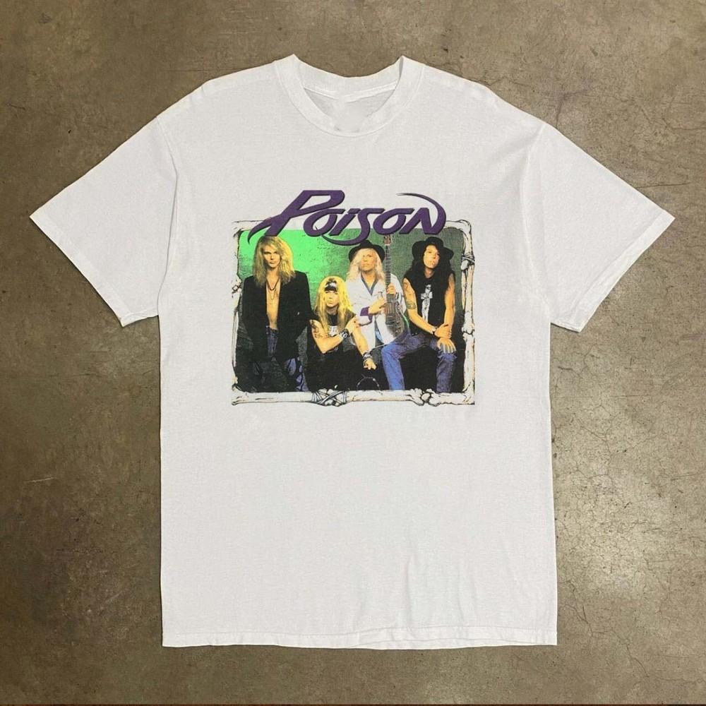 Poison Band Concert  1side reprint white color BL866 Unisex T-Shirt M