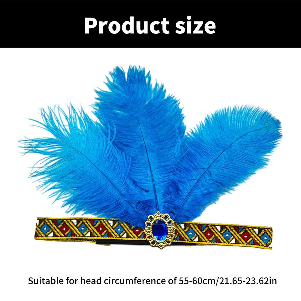 Feather Headbands Cosplay Handmade Hair Accessories for Women Masquerade Headpiece Mardi Gras Art Decors