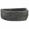 Wandmontiertes Waschbecken in Grau 45 x 35 x 15 cm Flussstein