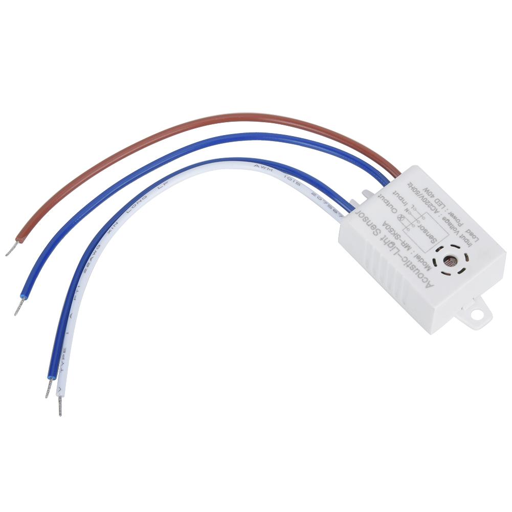 5 Stück LED-Licht- und Tonsteuerungsschalter mit energiesparendem Sensor und hoher Empfindlichkeit für Lampen