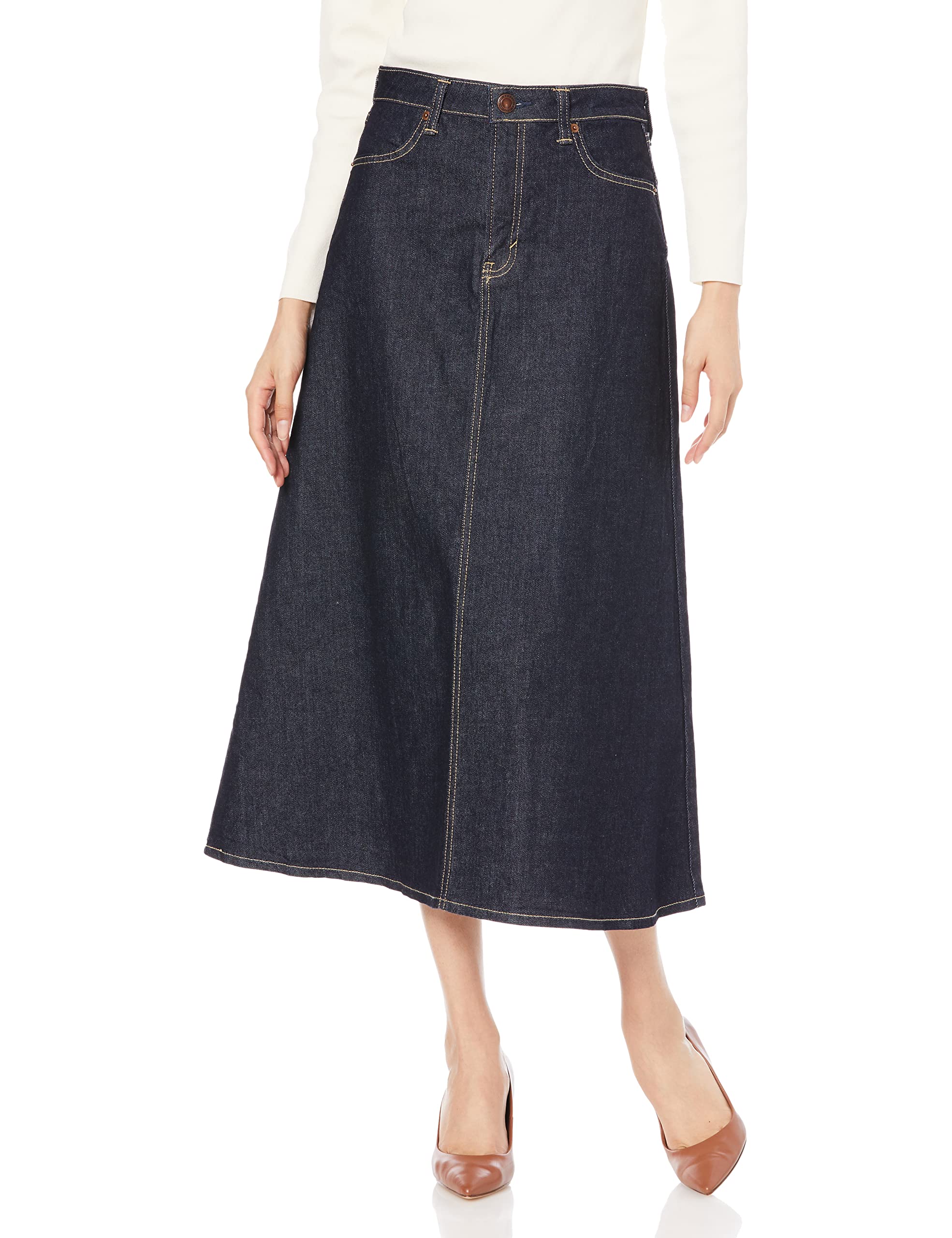 

Что-то SKT983 Джинсовая расклешенная юбка одного размера S женская, SKT983-00, Стирка,