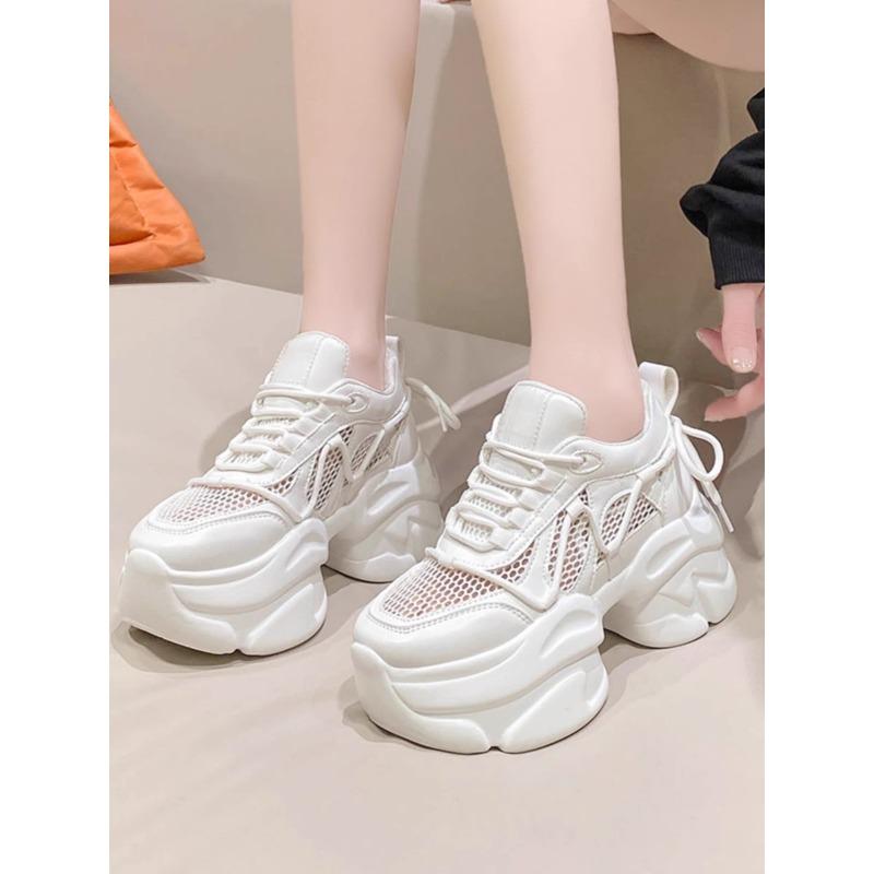 Women Chunky Sneakers Basket Femme Summer Sneakers Women Vulcanized Shoes Fashion Breathable Thick Sole Ladies Trainers Platform