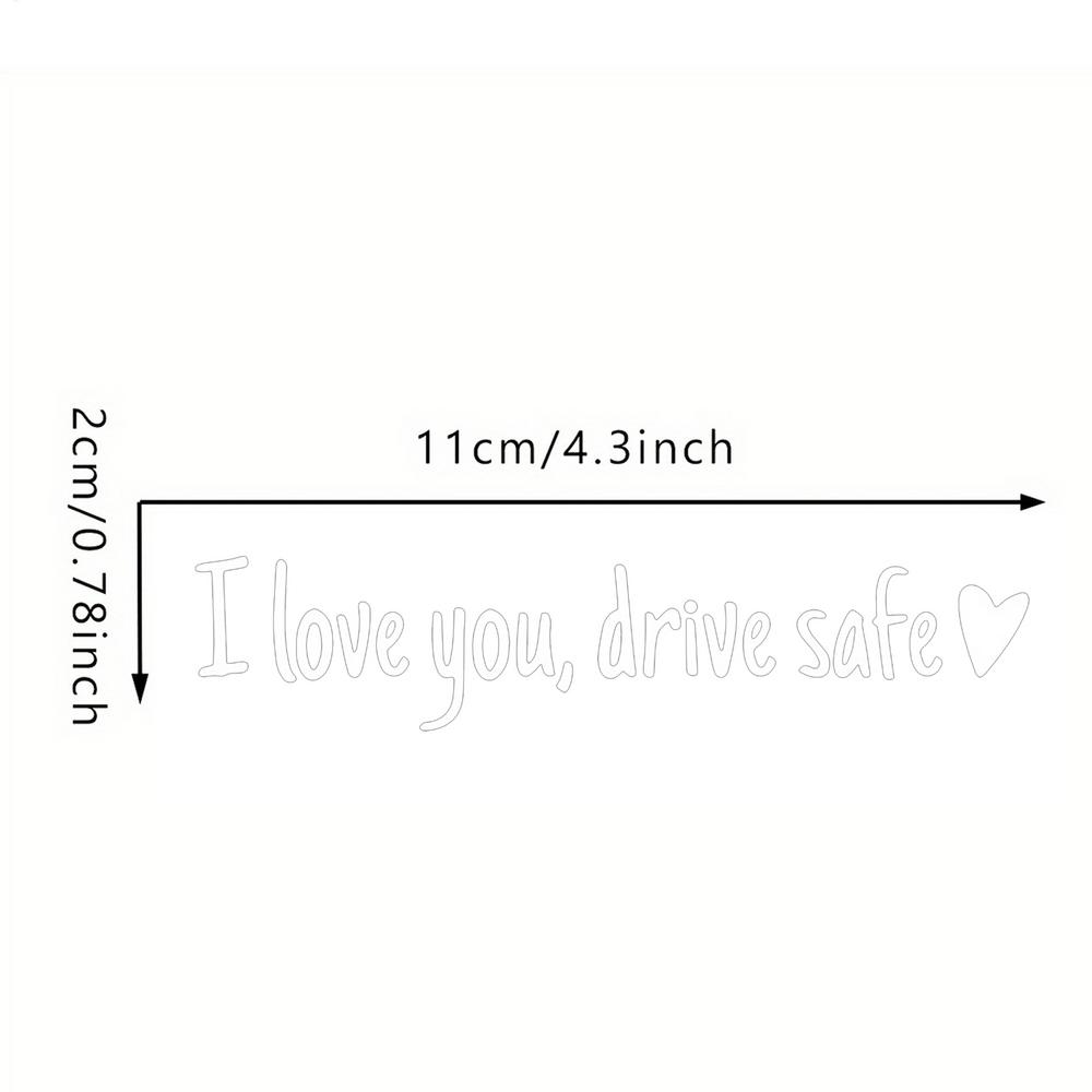 Car Mirror Stickers Car Window Decals for Women I Love You Drive Safe Emblem Labels for Truck Bumper Vehicles Exterior Decor