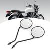 2Pcs 8mm 0.3in Rearview Mirror Universal Retro Round Side Mirrors for Motorcycle Electric Bicycle Scooter
