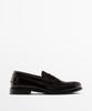 Massimo Dutti Leather Penny Strap Loafers