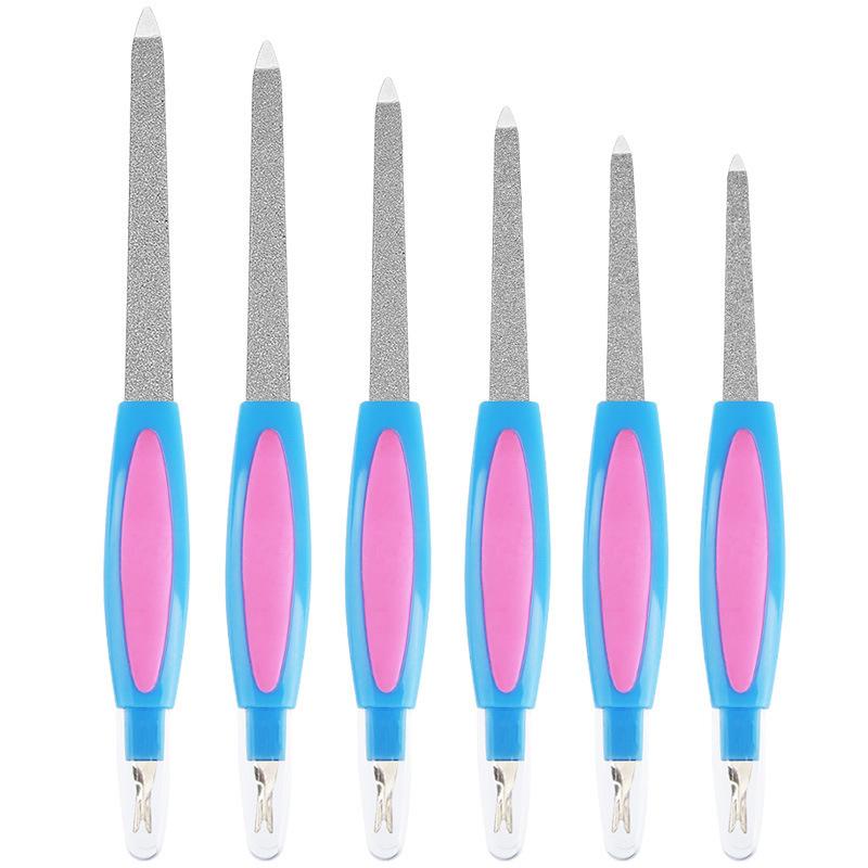 2In1 Dead Skin Remover Fingernail File Nail Art Fork Cuticle Remover Nipper Pusher Trimmer Metal Pedicure Nails Care Nail Tools