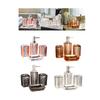 4 Stück Badezimmerzubehör Waschtischzubehör Set Transparentes Toiletten-Zubehörset Acryl Seifenschale Zahnbürstenhalter für Haushalt Dekoration