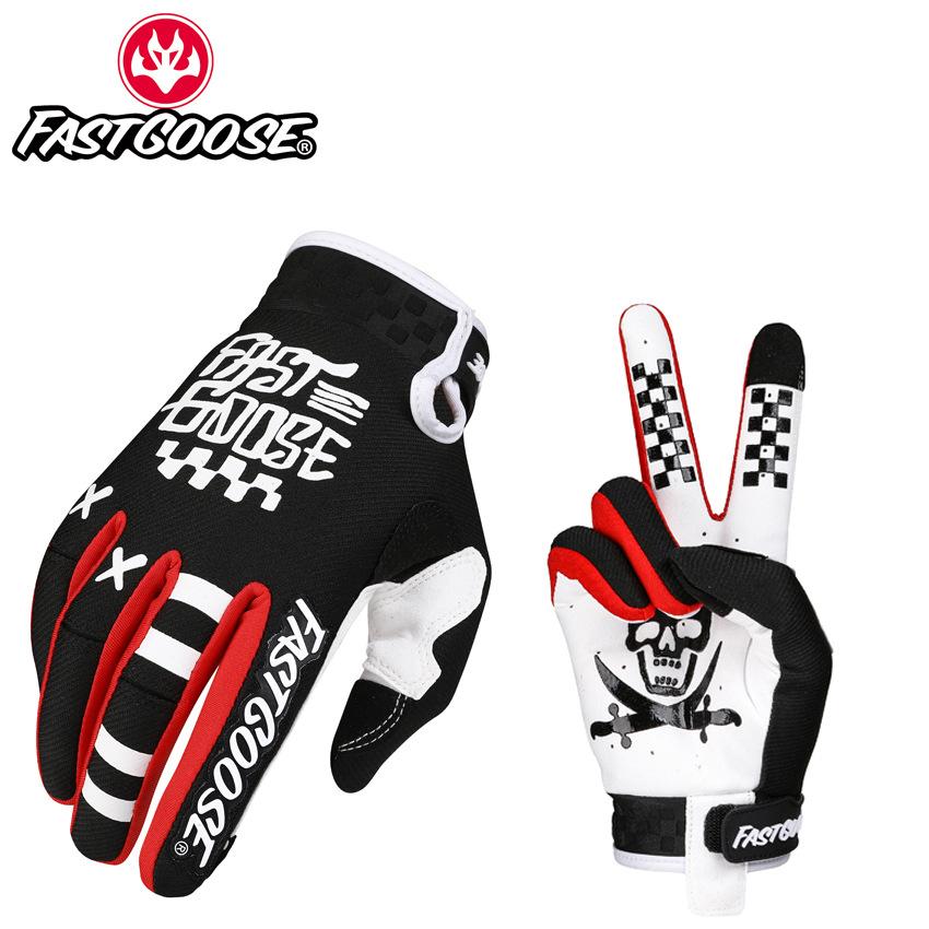 

Новые внедорожные перчатки с длинными пальцами с сенсорным экраном, мотоциклетные велосипедные гоночные перчатки для езды на открытом воздухе XL чёрный