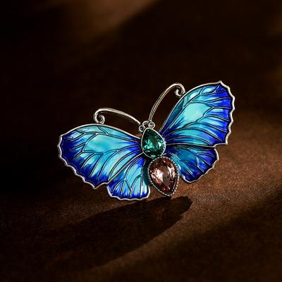 Enamel Butterfly Brooch Female Ins Tide, Personality Temperament Coat Cardigan Pin Versatile Corsage
