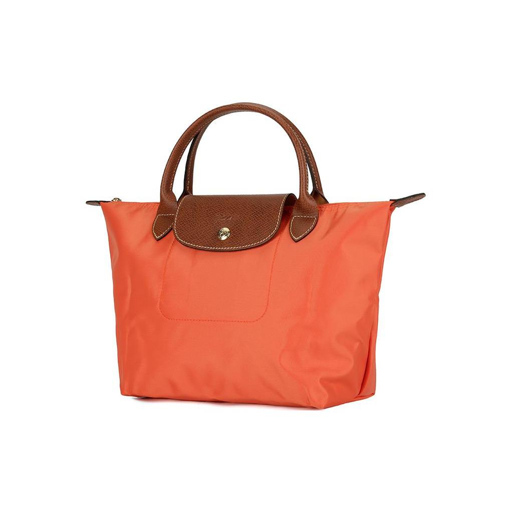 LONGCHAMP Le Pliage Polyamide Canvas With Leather Dumpling Bag Handbag Small Womens Orange