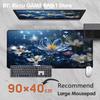 PC peripherals Anime vivid glass flower Mouse pad Desk XXL 400x800x2mm Gamer Keyboard Laptop Carpet Esports Non-slip rubber mat