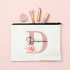 Personalized Name Makeup Bag Letter Wedding Bridesmaid Gift Travel Cosmetic Organizer Canvas Custom Bag Ladies Pencil Case Purse