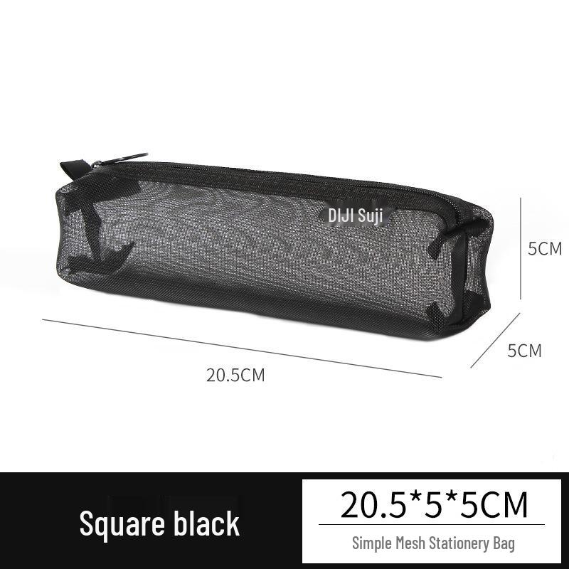 Triangle Mesh Pencil Case: Large Capacity, Transparent Nylon for Students