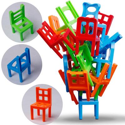 18 PCS Cadeira Exquisita Portátil Brinquedo Educacional Infantil Equilíbrio Universal Jogo de Tabuleiro "Cadeiras de Equilíbrio"