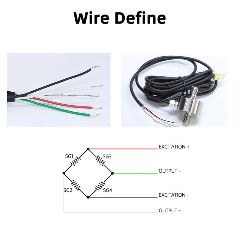 Mini Load Cell Double Bolt Force Sensor for Compression Tension Industrial Testing Hopper Scale Robot  Capsule 10kg 50kg 100kg