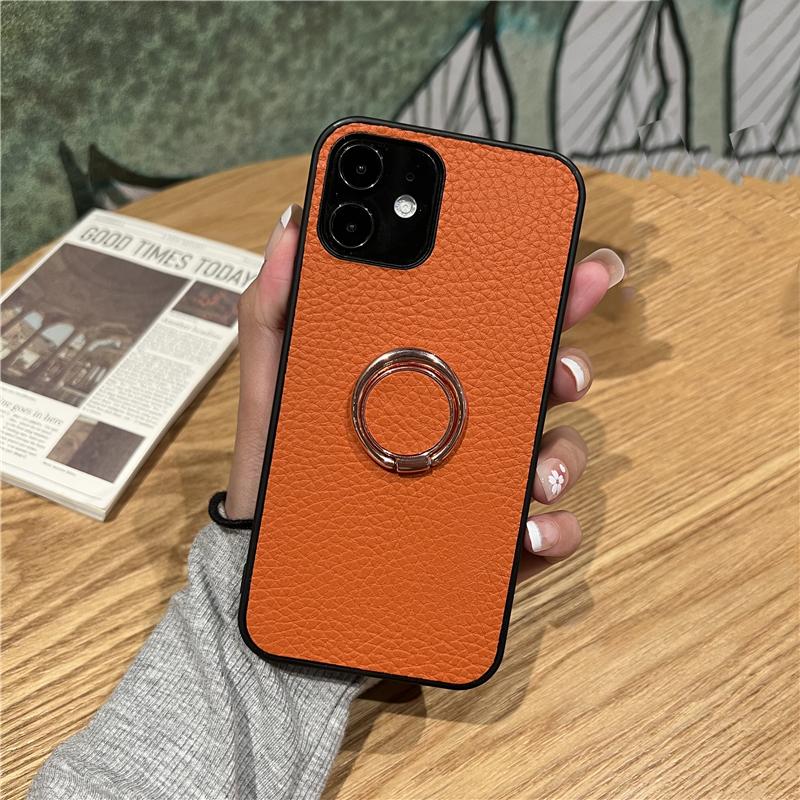 Kožené měkké silikonové pouzdro 360 Ring pro Samsung Galaxy A14 A53 A33 A23 S21 S22 S23 Ultra Plus Xiaomi Redmi Note 11 iPhone 15 14 13 12 11 Pro Max Cover