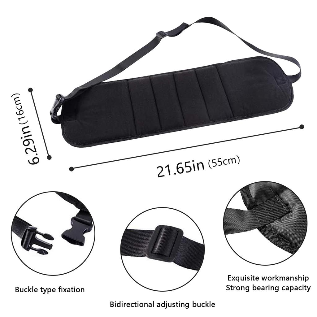 Darohz Airplane Foot Rest Memory Portable Travel Foot Stable Black (Thick Cotton) - Hammock, Adjustable, Foldable, Base,