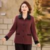 Mom's Spring Woolen Lapel Suit: Stylish Small Fragrance Outerwear for Mid-aged & Elderly Women - Perfect for Spring & Autumn