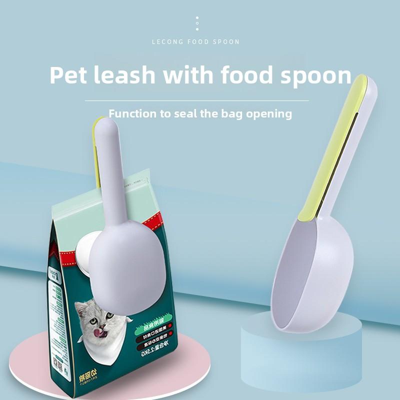 Dog Food Spoon Pet Spoon Cat Food Spoon Scoop Dog Teddy Cat Food Handle with Clip Cat Food Spoon