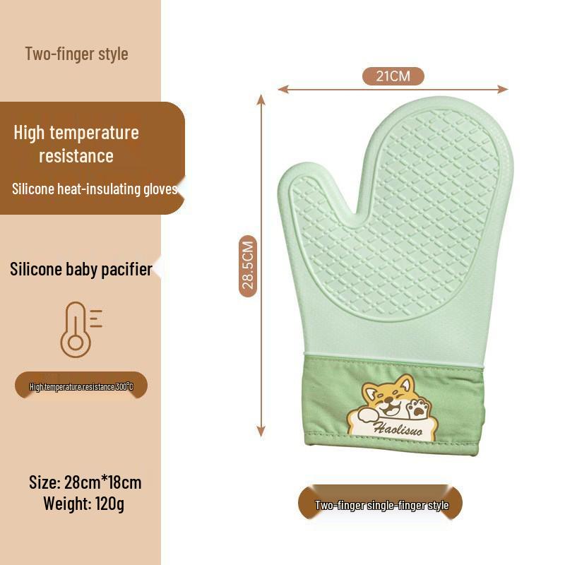 Heat-Resistant Non-Slip Silicone Oven Gloves for Baking and Cooking