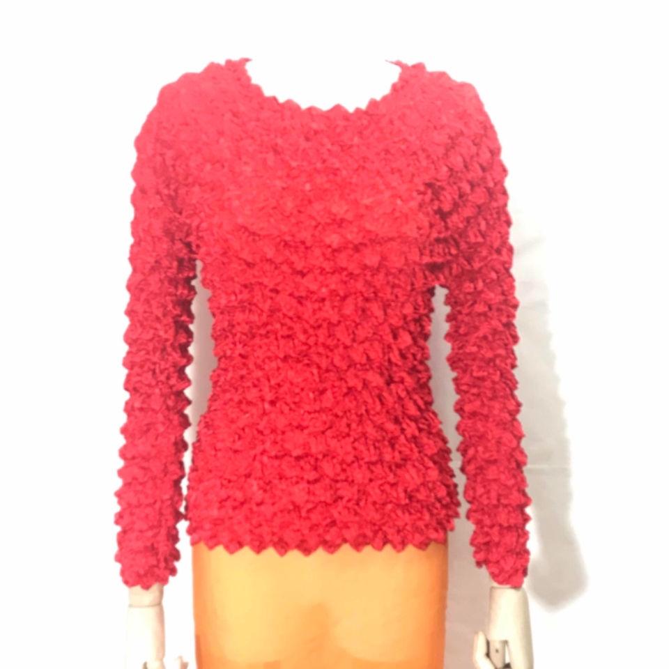 

Плиссированная рубашка с ананасом, модная рубашка с пузырьками, универсальная волшебная рубашка с длинным рукавом, большая женская одежда One size