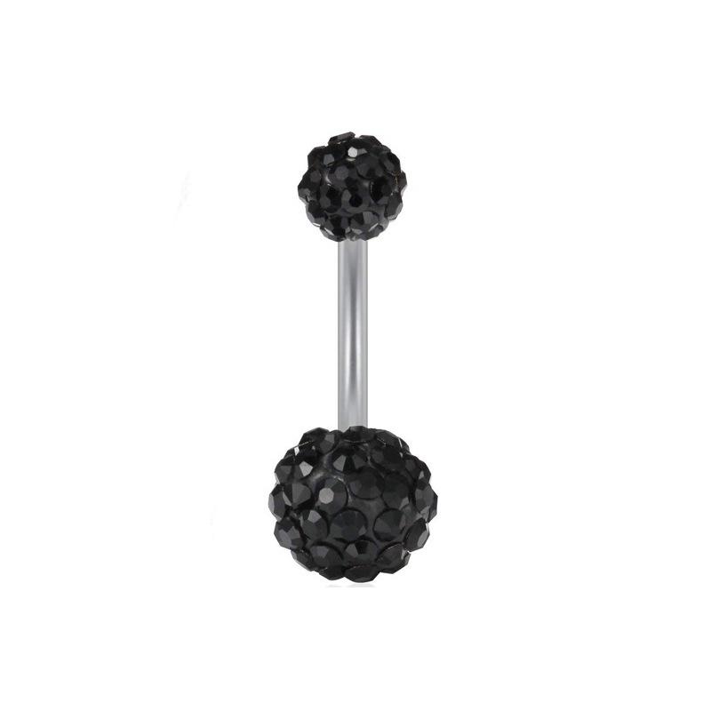 Hot Sale Polymer Clay Belly Button Ring with Diamond Ball