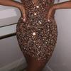 Women Sexy Party Evening Dress European and American Women's Sling Sequined Dress