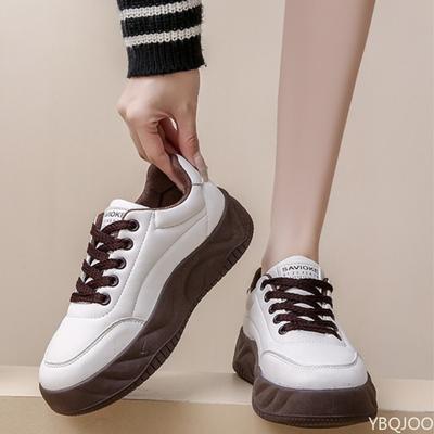 Spring Shoes New Versatile Fashionable Comfortable Female Students Height Increasing Sports Board Shoes Simple Casual Shoes
